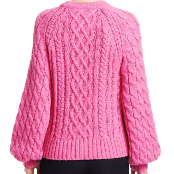 A.L.C. Cable Knit Bubblegum Pink Sweater - Picture 4 of 9